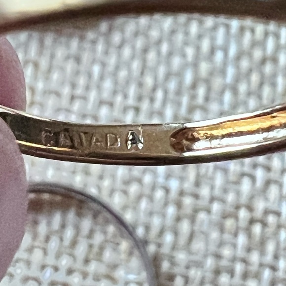 Canada CA .925 3 stackable Rings each  4 Crystals 2 Silver 1 Gold all Sterling 8 - Picture 7 of 11